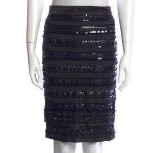Red Valentino sequence pencil skirt